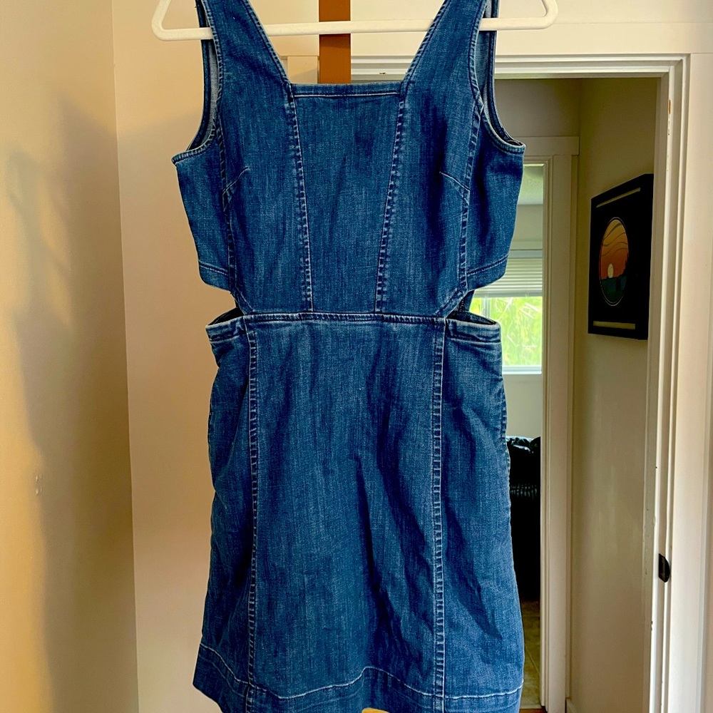 Madewell denim cutout dress